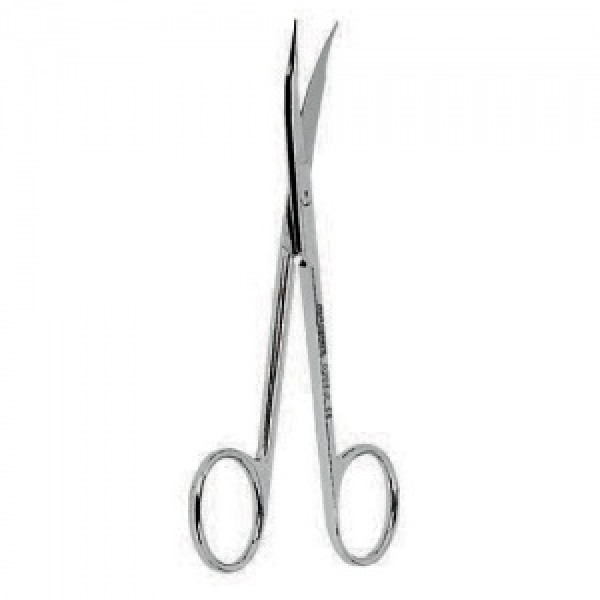 Ножницы для десны N2 изогнутые по плоскости с зубчиками на одном лезвии, 11,5 см., Asa Dental (Италия)