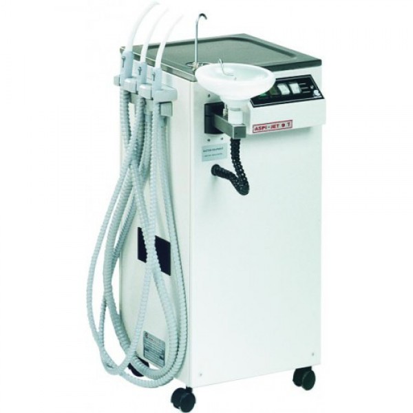 Aspi-Jet 9 Стоматологический мобильный аспиратор с плевательницей, автоматическим сливом и наполнением стакана, Cattani (Италия)