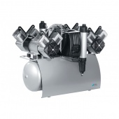 Quattro Tandem - безмасляный компрессор с двумя агрегатами для 10-ти стоматологических установок с осушителем, с ресивером 90 л, 420 л/мин | Dürr Dental (Германия)