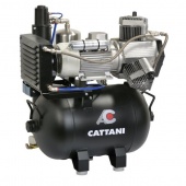 Cattani 45-165 - безмасляный стоматологический компрессор для CAD/CAM, трехцилиндровый, c осушителем, с ресивером 45 л, 165 л/мин | Cattani (Италия)